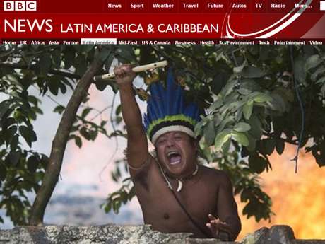 Reprodução Retirada dos índios do terreno do antigo prédio do Museu do Índio no Rio de Janeiro repercutiu mundialmente