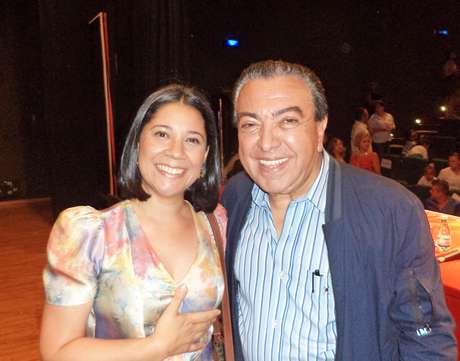 Kátia Ferreira, estilista da marca, e Maurício de Sousa, criador da personagem que completou 50 anos e ganha homenagem em coleção da grife <p>Kátia Ferreira, estilista da marca, e Maurício de Sousa, criador da personagem que completou 50 anos e ganha homenagem em coleção da grife</p>
