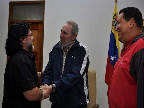 terra Huga Chávez, Fidel Castro y Diego Maradona