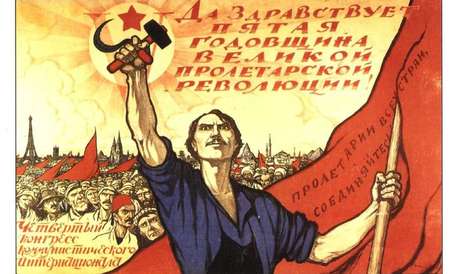 Cartaz exaltando o proletariado Cartaz exaltando o proletariado