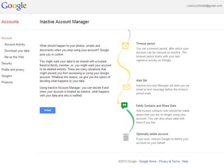 Gerenciador de Conta Inativa permite dizer quanto tempo o usuário precisa ficar sem fazer login para significar que morreu Gerenciador de Conta Inativa permite dizer quanto tempo o usuário precisa ficar sem fazer login para significar que morreu