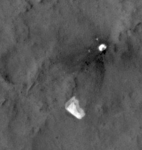 NASA Imagen de los posibles restos de la Mars 3