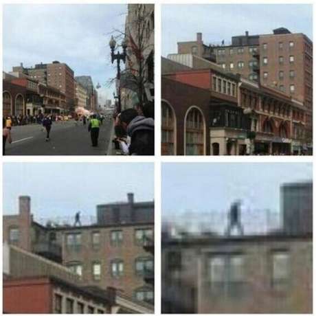 Reproducción Las imágenes muestran al presunto sospechoso en la azotea de un edificio.