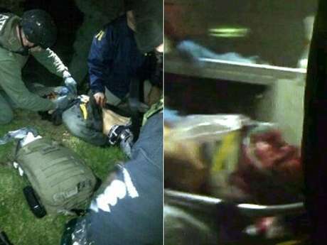 Imagens mostram suspeito sendo capturado e no hospital; veja fotos Imagens mostram suspeito sendo capturado e no hospital; veja fotos