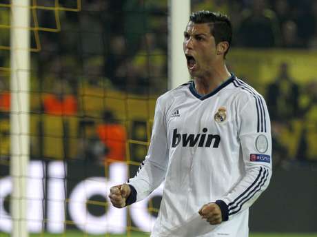 Cristiano Ronaldo descontou para o Real Madrid ainda no primeiro tempo Cristiano Ronaldo descontou para o Real Madrid ainda no primeiro tempo