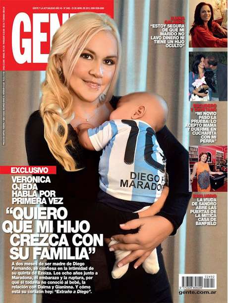 Ex de Maradona exibiu seu filho com o astro argentino Ex de Maradona exibiu seu filho com o astro argentino