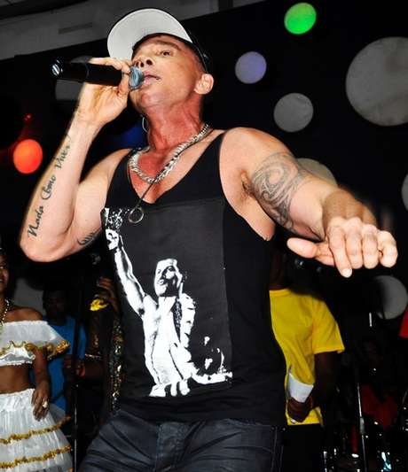 Cantor baiano durante show realizado no Rio e Janeiro <p>Cantor baiano durante show realizado no Rio e Janeiro</p>