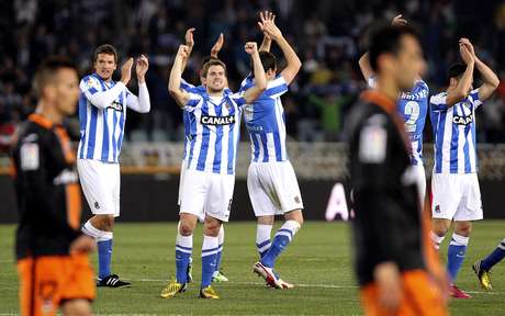Real Sociedad complicou o Valencia na briga por uma vaga na Liga dos Campeões <p>Real Sociedad complicou o Valencia na briga por uma vaga na Liga dos Campeões</p>