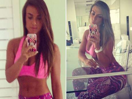 Em seu perfil na rede social Instagram, Nicole Bahls, postou fotos em que aparece com roupa de ginástica. Na legenda das imagens, ela escreveu: "bom dia... Hora de malhar" Em seu perfil na rede social Instagram, Nicole Bahls, postou fotos em que aparece com roupa de ginástica. Na legenda das imagens, ela escreveu: "bom dia... Hora de malhar"