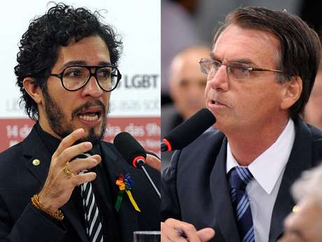 <p>Jean Wyllys e Jair Bolsonaro representam lados opostos da discussão sobre o casamento gay</p>