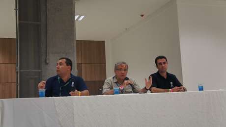 Secretário Ricardo Leitão, pelo Governo do Estado, e gerente do COL, Tiago Paes, fizeram avaliação após o evento teste Secretário Ricardo Leitão, pelo Governo do Estado, e gerente do COL, Tiago Paes, fizeram avaliação após o evento teste