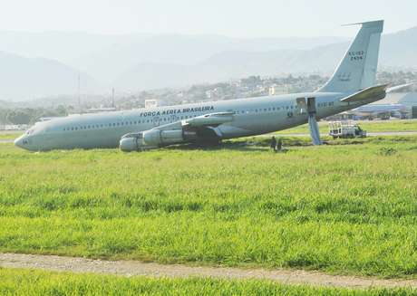 Avião da Força Aérea Brasileira sofreu um acidente neste domingo no Haiti Avião da Força Aérea Brasileira sofreu um acidente neste domingo no Haiti