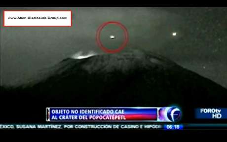 Imagens parecem mostrar um objeto não identificado "aterrissando" dentro de um vulcão ativo Imagens parecem mostrar um objeto não identificado "aterrissando" dentro de um vulcão ativo