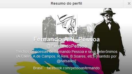 Perfil publica frases e trechos do poeta português Fernando Pessoa <p>Perfil publica frases e trechos do poeta português Fernando Pessoa</p>