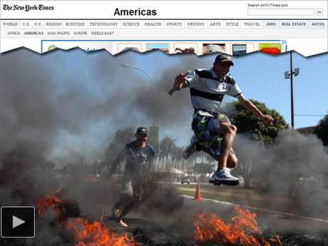 A versão online do jornal americano The New York Times também observa que os protestos 'vêm numa época delicada', quando os líderes políticos estão tentando controlar problemas como aumento da inflação e desaceleração econômica e 'tentando promover o Brasil como um destino seguro e estável' A versão online do jornal americano The New York Times também observa que os protestos 'vêm numa época delicada', quando os líderes políticos estão tentando controlar problemas como aumento da inflação e desaceleração econômica e 'tentando promover o Brasil como um destino seguro e estável'