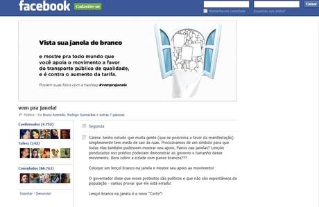 Evento criado no Facebook sugere uso de panos brancos nas janelas Evento criado no Facebook sugere uso de panos brancos nas janelas
