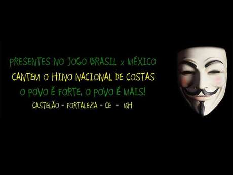 Evento no Facebook pede para pessoas cantarem o Hino Nacional de costas no estádio <p>Evento no Facebook pede para pessoas cantarem o Hino Nacional de costas no estádio</p>
