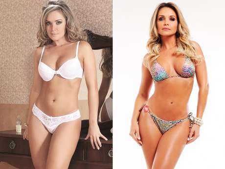 Modelo antes e depois de drenagem que a fez perder 6 cm de cintura Modelo antes e depois de drenagem que a fez perder 6 cm de cintura