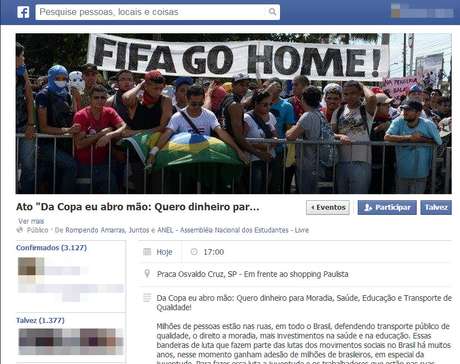 O grupo convocou o protesto para a tarde desta quarta-feira O grupo convocou o protesto para a tarde desta quarta-feira