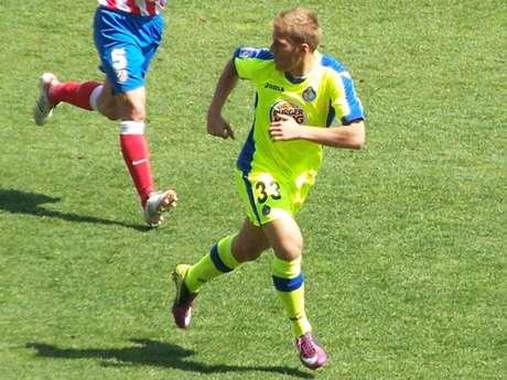 Agencia Best Samu Sáiz, durante un partido amistoso con el primer equipo del Getafe