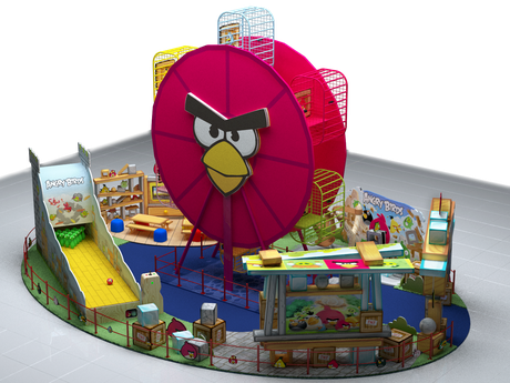 Modelo do que será o playground do Angry Birds no Norte Shopping, no Rio Modelo do que será o playground do Angry Birds no Norte Shopping, no Rio