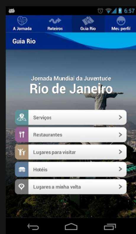 Jornada Mundial da Juventude lançou um aplicativo com informações sobre o evento e a cidade do Rio Jornada Mundial da Juventude lançou um aplicativo com informações sobre o evento e a cidade do Rio
