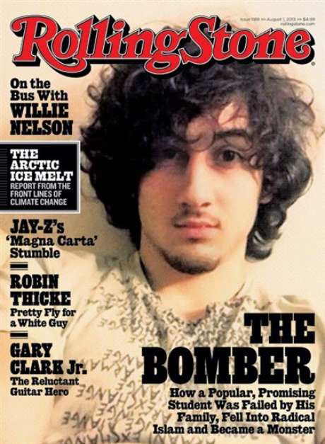 Capa da última edição da revista Rolling Stones traz o acusado de terrorismo Capa da última edição da revista Rolling Stones traz o acusado de terrorismo