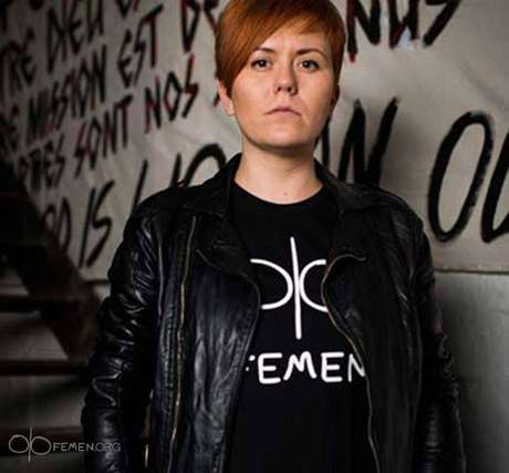 Anna Gutsol em imagem divulgada pelo Femen Anna Gutsol em imagem divulgada pelo Femen