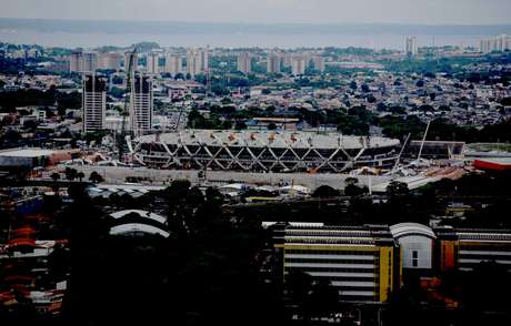 Estádio acelerou as obras e deve ser entregue 11 dias antes do prazo <p>Estádio acelerou as obras e deve ser entregue 11 dias antes do prazo</p>