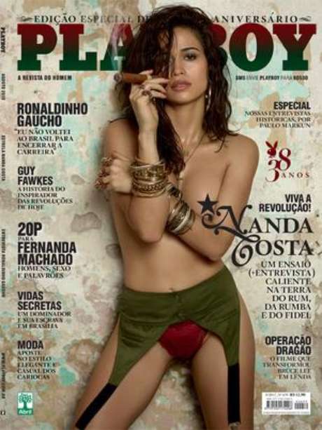 Divulgação <p>A atriz Nanda Costa posou para a edição de agosto da revista Playboy</p>