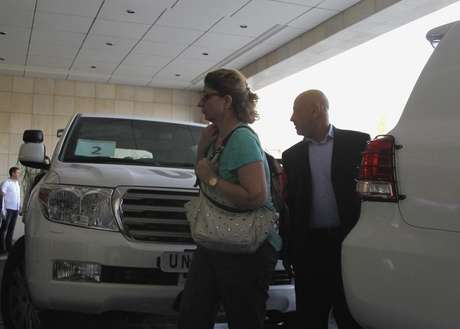Membro da equipe de especialistas de armas qu&iacute;micas da ONU chega em Damasco, 18 de agosto de 2013. Uma equipe de especialistas em armas qu&iacute;micas da Organiza&ccedil;&atilde;o das Na&ccedil;&otilde;es Unidas (ONU) chegou em Damasco e come&ccedil;ar&aacute; a trabalhar na segunda-feira para investigar o poss&iacute;vel uso de armas qu&iacute;micas na guerra civil na S&iacute;ria. 18/08/2013