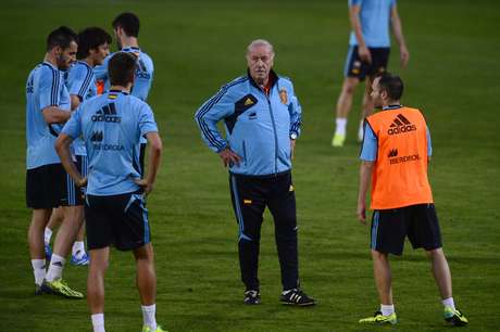 Técnico Vicente Del Bosque não pôde treinar a Espanha no estádio do jogo Técnico Vicente Del Bosque não pôde treinar a Espanha no estádio do jogo