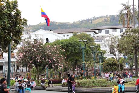 Praça da Independência, no centro histórico de Quito <p>Praça da Independência, no centro histórico de Quito</p>
