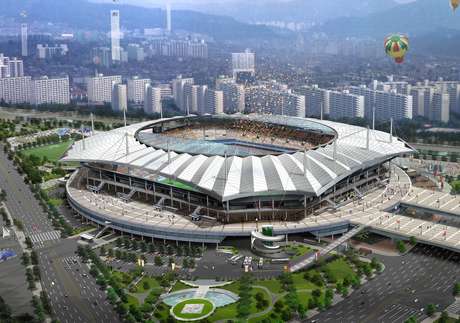 Estádio recebeu três jogos na Copa do Mundo de 2002, mas nenhum do Brasil <p>Estádio recebeu três jogos na Copa do Mundo de 2002, mas nenhum do Brasil</p>