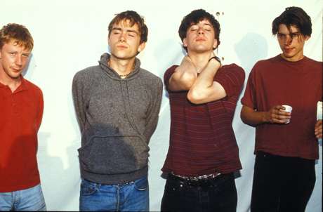 Dave Rowntree, Damon Albarn, Graham Coxon e Alex James em 1991 Dave Rowntree, Damon Albarn, Graham Coxon e Alex James em 1991