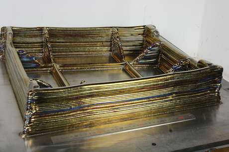Estrutura em titânio mostra como seria a impressão aditiva, ou 3D, de um metal Estrutura em titânio mostra como seria a impressão aditiva, ou 3D, de um metal