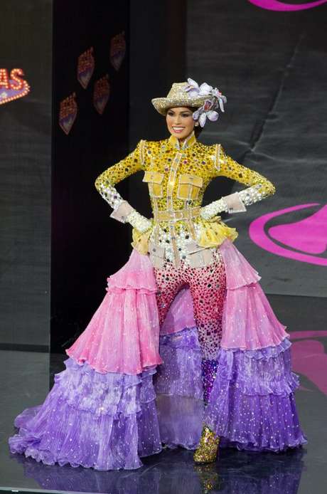 AFP <p>Este es el traje típico que lució Miss Venezuela.</p>