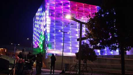 Edifício na cidade de Linz foi usado na intervenção Edifício na cidade de Linz foi usado na intervenção