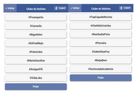 Reprodução No app, homens avaliam as amigas através de hashtags