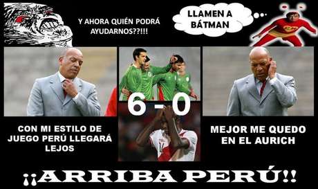 Facebook El accionar de la selección peruana ha sido objeto de burlas en la web. Y es que la goleada 6-0 en contra generó todo este malestar entre los aficionados.
