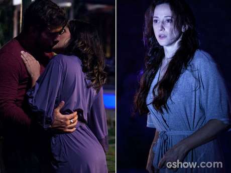 A médica vê o casal se beijando, mas é notada A médica vê o casal se beijando, mas é notada
