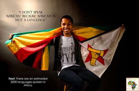"Eu não falo 'africano', porque 'africano' não é uma língua", diz o texto, que lembra que estima-se que o continente tenha mais de 2 mil idiomas "Eu não falo 'africano', porque 'africano' não é uma língua", diz o texto, que lembra que estima-se que o continente tenha mais de 2 mil idiomas