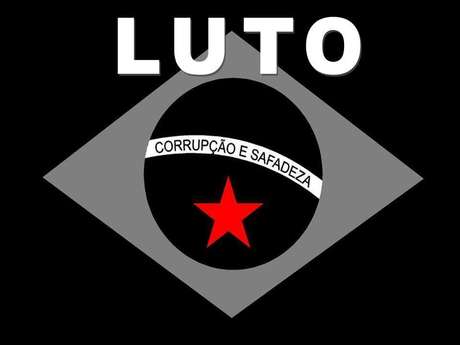 Imagem recria a bandeira brasileira em crítica à "corrupção e safadeza" Imagem recria a bandeira brasileira em crítica à "corrupção e safadeza"