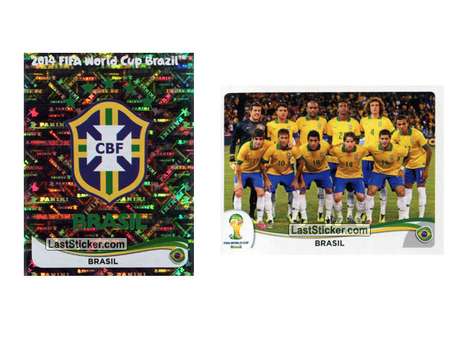 Escudo da CBF e time posado Escudo da CBF e time posado