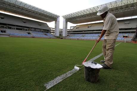 Arena Pantanal recebe últimos retoques Arena Pantanal recebe últimos retoques