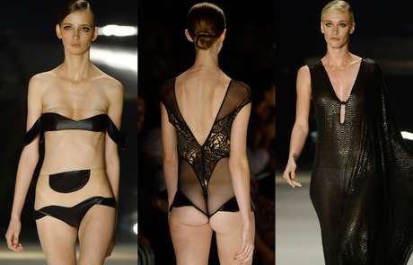 Desfile da marca contou com muita transparência nos looks Desfile da marca contou com muita transparência nos looks