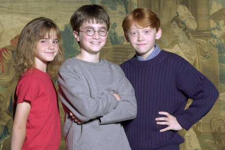 Emma Watson com Daniel Radcliffe e Rupert Grint em 2000, quando foram anunciados como protagonistas de 'Harry Potter' Emma Watson com Daniel Radcliffe e Rupert Grint em 2000, quando foram anunciados como protagonistas de 'Harry Potter'
