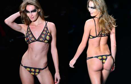 Modelos da Triya desfilaram com maquiagem exuberante no Rio <p>Modelos da Triya desfilaram com maquiagem exuberante no Rio</p>