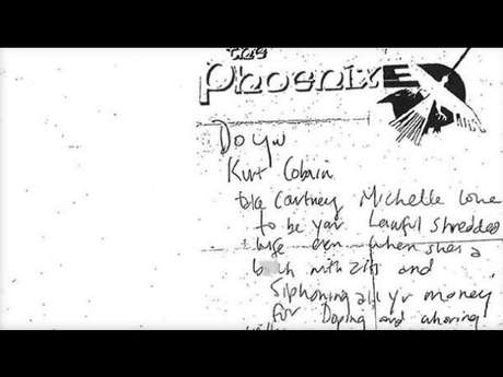 Kurt Cobain: hallan carta suya con figura de Líneas de Nazca