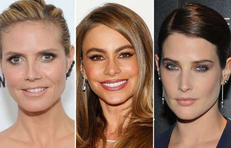 A maquiagem clássica, como os looks de Heidi Klum, Sofia Vergara e Cobie Smulders, deixa a noiva bonita, sem parecer que está tão maquiada A maquiagem clássica, como os looks de Heidi Klum, Sofia Vergara e Cobie Smulders, deixa a noiva bonita, sem parecer que está tão maquiada